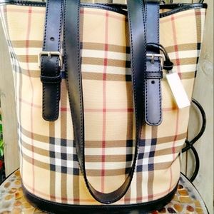 Burberry Nova Check Bucket Tote
